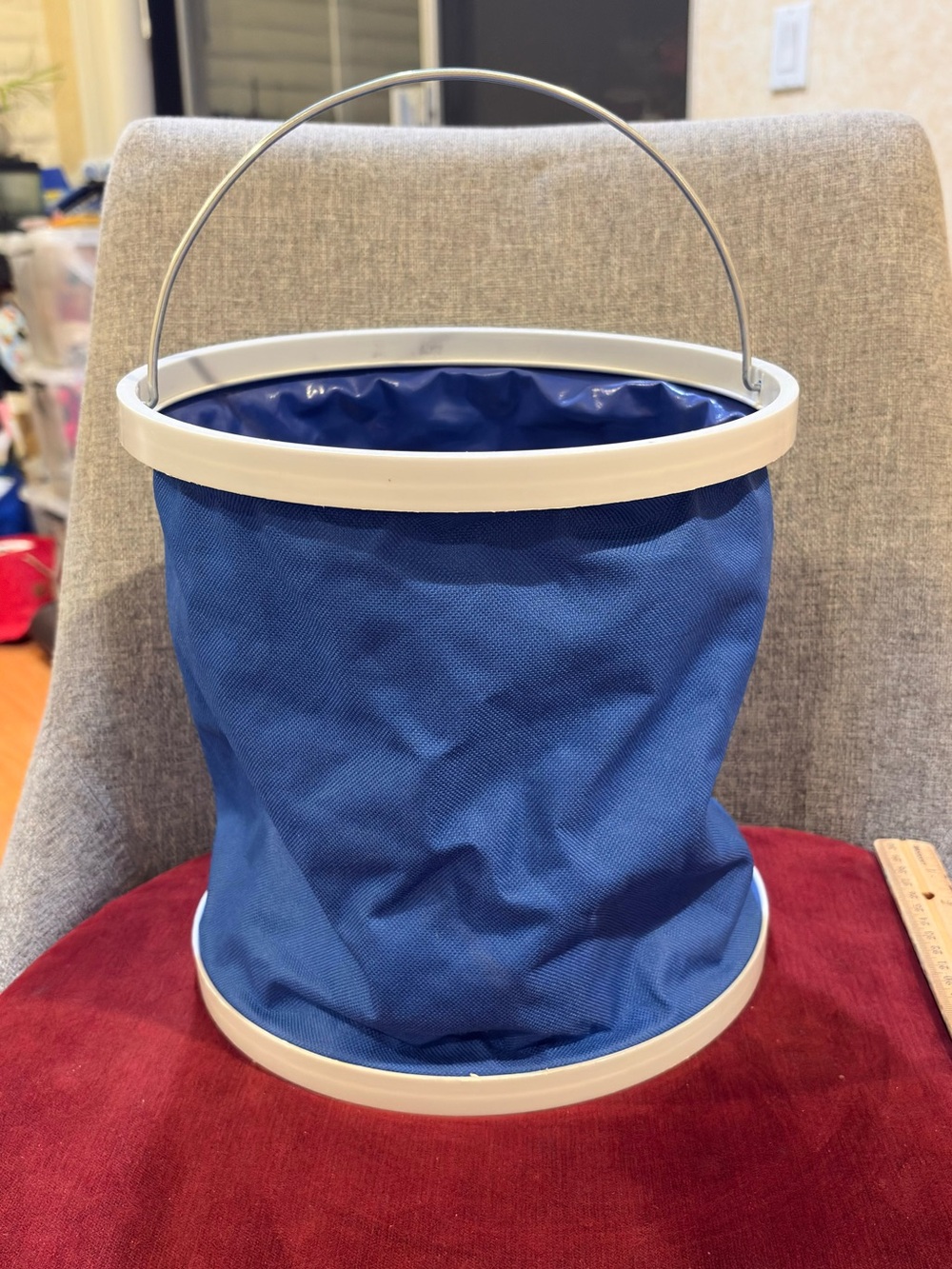 Pre Own Collapsible Bucket / Portable Folding Water Bucket for Camping-9”x10”